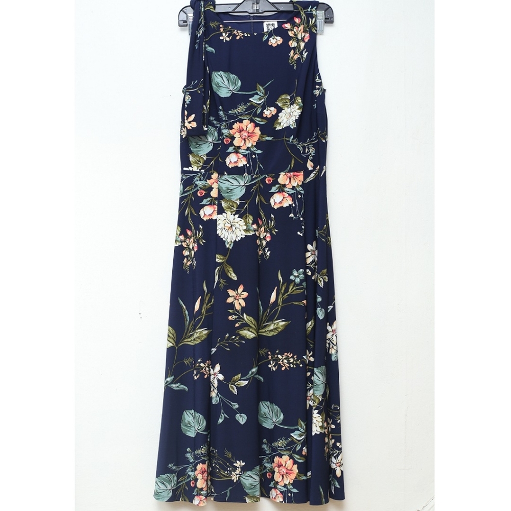 Anne Klein Floral Dress With Belt